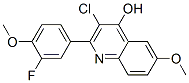 4-Quinolinol,  3-chloro-2-(3-fluoro-4-methoxyphenyl)-6-methoxy- 化学構造式
