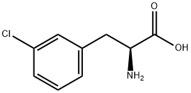 3-クロロ-L-フェニルアラニン 化学構造式