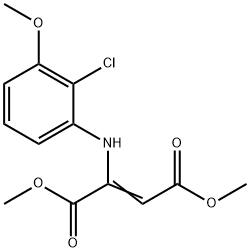 2-Butenedioic acid, 2-[(2-chloro-3-methoxyphenyl)amino]-, 1,4-dimethyl ester Structure