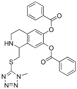6,7-Isoquinolinediol,  1,2,3,4-tetrahydro-1-[[(1-methyl-1H-tetrazol-5-yl)thio]methyl]-,  dibenzoate  (ester)  (9CI) Structure
