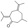 Cycloheptanone, 6-methyl-2,4-bis(1-methylethylidene)- (9CI) Structure