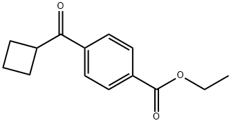 4-カルボエトキシフェニルシクロブチルケトン 化学構造式