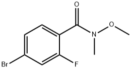 4-ブロモ-2-フルオロ-N-メトキシ-N-メチルベンズアミド 化学構造式