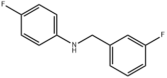 4-氟-N-(3-氟苄基)苯胺,80143-76-6,结构式