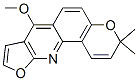 7-Methoxy-3,3-dimethyl-3H-furo[2,3-b]pyrano[2,3-h]quinoline Structure