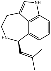 1H-Azepino(5,4,3-cd)indole, 3,4,5,6-tetrahydro-6-(2-methyl-1-propenyl) -, (-)- Structure