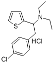 2-Thenylamine, alpha-(p-chlorobenzyl)-N,N-diethyl-, hydrochloride Structure