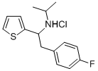 alpha-(p-Fluorobenzyl)-N-isopropyl-2-thenylamine hydrochloride 结构式