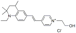 4-[2-(1-ethyl-1,2,3,4-tetrahydro-2,2,4-trimethyl-6-quinolyl)vinyl]-1-(2-hydroxyethyl)pyridinium chloride Structure