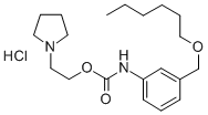 Carbanilic acid, m-((hexyloxy)methyl)-, 2-(1-pyrrolidinyl)ethyl ester,  hydrochloride Structure