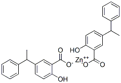 Bis[5-(1-phenylethyl)salicylic acid]zinc salt Structure