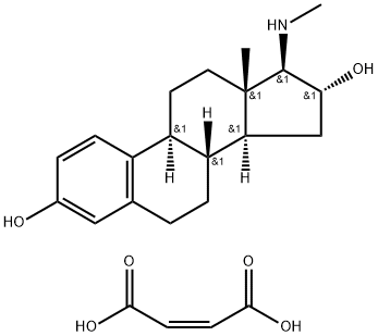 [3,16alpha-dihydroxyestra-1,3,5(10)-trien-17beta-yl](methyl)ammonium hydrogen maleate Structure