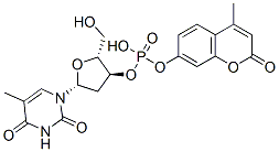4-methylumbelliferyl thymidine 3'-phosphate Struktur