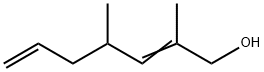 2,4-ジメチル-2,6-ヘプタジエン-1-オール 化学構造式