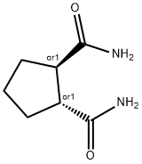 trans-DL-1,2-Cyclopentanedicarboxamide 结构式