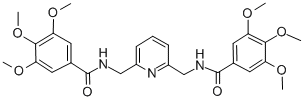 2,6-ビス(3,4,5-トリメトキシベンゾイルアミノメチル)ピリジン 化学構造式