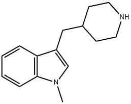 Indole, 1-methyl-3-(4-piperidylmethyl)- (8CI) Struktur