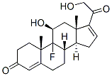 Pregna-4,16-diene-3,20-dione, 9-fluoro-11beta,21-dihydroxy- Structure