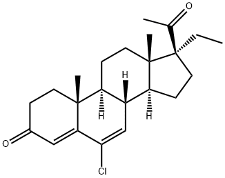 6-Chloro-17-ethylpregna-4,6-diene-3,20-dione Structure
