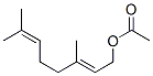 [(2E)-3,7-dimethylocta-2,6-dienyl] acetate 结构式