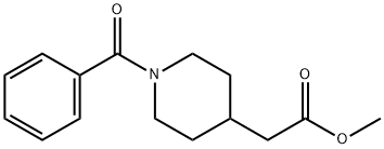 2-(1-苯基羰基哌啶-4-基)乙酸甲酯 结构式