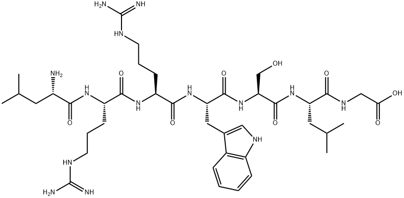 H-LEU-ARG-ARG-TRP-SER-LEU-GLY-OH Structure