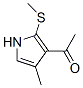 Ethanone, 1-[4-methyl-2-(methylthio)-1H-pyrrol-3-yl]- (9CI) Struktur