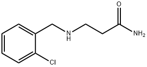 3-[(2-クロロベンジル)アミノ]プロパンアミド 化学構造式