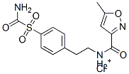 [4-(carbamoylsulphonyl)phenethyl][(5-methylisoxazol-3-yl)carbonyl]ammonium chloride  Struktur