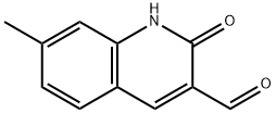 2-ヒドロキシ-7-メチルキノリン-3-カルブアルデヒド 化学構造式