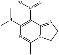 Imidazo[1,2-c]pyrimidine, 7-(dimethylamino)-2,3-dihydro-5-methyl-8-nitro- (8CI) Struktur