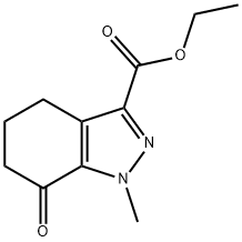 1H-Indazole-3-carboxylicacid,4,5,6,7-tetrahydro-1-methyl-7-oxo-,ethylester(9CI) Struktur