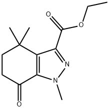 1,4,4-TRIMETHYL-7-OXO-4,5,6,7-TETRAHYDRO-1H-INDAZOLE-3-CARBOXYLIC ACID ETHYL ESTER Structure