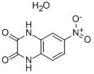 2,3-QUINOXALINEDIONE, 1,4-DIHYDRO-6-NITRO-, MONOHYDRATE 化学構造式