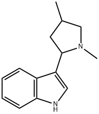 Indole, 3-(1,4-dimethyl-2-pyrrolidinyl)- (8CI) Struktur