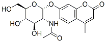 4-メチルウンベリフェリル-2-アセトアミド-2-デオキシ-Α-D-グルコピラノシド 化学構造式