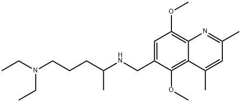 6-((4-diethylamino-1-methylbutyl)aminomethyl)-5,8-dimethoxy-2,4-dimethylquinoline Structure