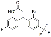 3-(2-bromo-4-(perfluoromethyl)phenyl)-3-(p-fluorophenyl)propionic acid Structure