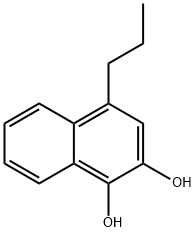 1,2-Naphthalenediol, 4-propyl- (9CI) Structure