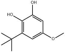 3-tert-ブチル-5-メトキシベンゼン-1,2-ジオール 化学構造式