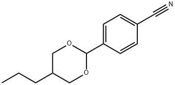 4-(5-プロピル-1,3-ジオキサン-2-イル)ベンゾニトリル 化学構造式