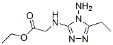 Glycine, N-(4-amino-5-ethyl-4H-1,2,4-triazol-3-yl)-, ethyl ester (8CI) Structure