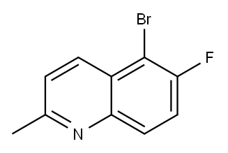 5-BroMo-6-fluoro-2-Methylquinoline 化学構造式