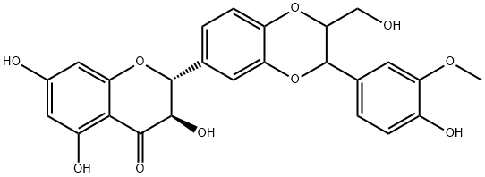 シリビンA,B (MIXTURE) 化学構造式