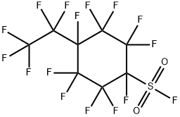1,2,2,3,3,4,5,5,6,6-DECAFLUORO-4-(PENTAFLUOROETHYL)CYCLOHEXANE SULFONYLFLUORIDE 化学構造式