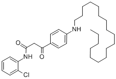 ALPHA-(4-OCTADECANYLAMINO)-BENZOYL-N-(2-CHLORPHENYL)-ACETAMIDE,80336-48-7,结构式