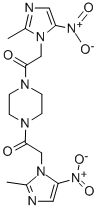 1,4-Bis((2-methyl-5-nitro-1H-imidazol-1-yl)acetyl)piperazine Structure