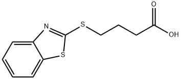 4-[(ベンゾチアゾール-2-イル)チオ]ブタン酸 化学構造式