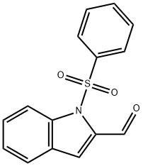 1-(苯磺酰)-1H-吲哚-2-甲醛 结构式