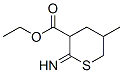 2H-Thiopyran-3-carboxylicacid,tetrahydro-2-imino-5-methyl-,ethylester(9CI) Structure